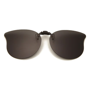 LongKeeper Large Polarized Clip On Sunglasses Yellow Night Vision Glasses Mirror Driving Flip Up Lens Eyewear Accessories