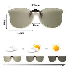Load image into Gallery viewer, LongKeeper Large Polarized Clip On Sunglasses Yellow Night Vision Glasses Mirror Driving Flip Up Lens Eyewear Accessories