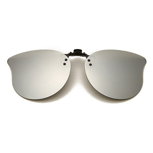 LongKeeper Large Polarized Clip On Sunglasses Yellow Night Vision Glasses Mirror Driving Flip Up Lens Eyewear Accessories