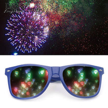 Load image into Gallery viewer, LongKeeper Love Glasses Special Effect Rectangle Shaped Glasses Watch The Lights Change Heart Shape Night Colorful Party Supply
