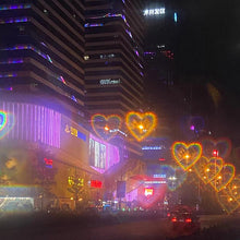 Load image into Gallery viewer, LongKeeper Love Glasses Special Effect Rectangle Shaped Glasses Watch The Lights Change Heart Shape Night Colorful Party Supply