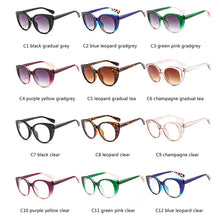 Load image into Gallery viewer, LongKeeper  Cat Eye Sunglasses Women 2023 Oversized Gradient Glasses Retro Blue Leopard Shades lunette de soleil femme