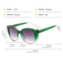 Load image into Gallery viewer, LongKeeper  Cat Eye Sunglasses Women 2023 Oversized Gradient Glasses Retro Blue Leopard Shades lunette de soleil femme
