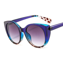 Load image into Gallery viewer, LongKeeper  Cat Eye Sunglasses Women 2023 Oversized Gradient Glasses Retro Blue Leopard Shades lunette de soleil femme