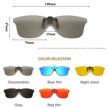 Load image into Gallery viewer, LongKeeper Men Polarized Clip-on Sunglasses Flip Up Rimless Sunglasses Photochromic Clip On Sun Glasses For Driving Fishing UV