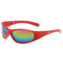 Load image into Gallery viewer, LongKeeper Oval Sunglasses Kids Cute UV Protection Red Black Glasses For Boys Girls Trend Sport Eyewear Oculos De Sol