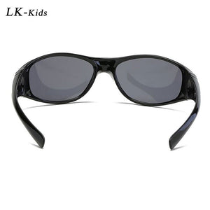 LongKeeper Oval Sunglasses Kids Cute UV Protection Red Black Glasses For Boys Girls Trend Sport Eyewear Oculos De Sol