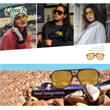 Load image into Gallery viewer, LongKeeper Oversized Male Glasses Retro Pilot Sunglasses Men Glasses Vintage  Sunglasses Women Men's Glasses Gafas De Sol
