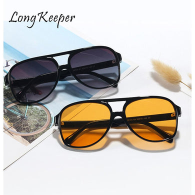 LongKeeper Oversized Male Glasses Retro Pilot Sunglasses Men Glasses Vintage  Sunglasses Women Men's Glasses Gafas De Sol