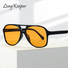 Load image into Gallery viewer, LongKeeper Oversized Male Glasses Retro Pilot Sunglasses Men Glasses Vintage  Sunglasses Women Men's Glasses Gafas De Sol