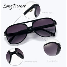 Load image into Gallery viewer, LongKeeper Oversized Male Glasses Retro Pilot Sunglasses Men Glasses Vintage  Sunglasses Women Men's Glasses Gafas De Sol