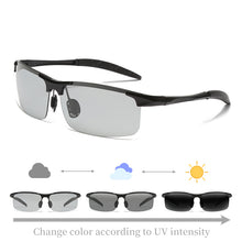 Load image into Gallery viewer, LongKeeper Photochromic Sunglasses Men Polarized Day Night DrivingGlasses Goggles Anti-Glare Semi-Rimless Chameleon Gafas de sol