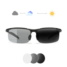 Load image into Gallery viewer, LongKeeper Photochromic Sunglasses Men Polarized Day Night DrivingGlasses Goggles Anti-Glare Semi-Rimless Chameleon Gafas de sol