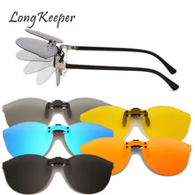 Load image into Gallery viewer, LongKeeper Polarized Clip on Sunglasses Men Women Sports Eyewear Driving Clip-on Night Vision Lens Photochromic Eyeglasses UV400