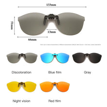 Load image into Gallery viewer, LongKeeper Polarized Clip on Sunglasses Men Women Sports Eyewear Driving Clip-on Night Vision Lens Photochromic Eyeglasses UV400