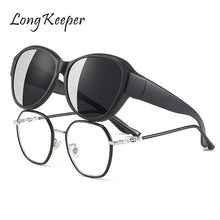 Load image into Gallery viewer, LongKeeper Polarized Fit Over Sunglasses Men Women round Fishing Eyewear Vacation Outdoor Driving Goggles Uv Zonnebril Dames