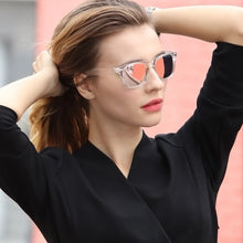 Carica l'immagine nel visualizzatore di Gallery, LongKeeper Occhiali da sole a specchio polarizzati Donna Occhiali da sole quadrati Uomo Lente a specchio Occhiali da sole pilota Occhiali Gafas 1029 