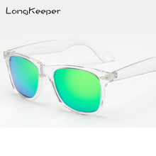 Carica l'immagine nel visualizzatore di Gallery, LongKeeper Occhiali da sole a specchio polarizzati Donna Occhiali da sole quadrati Uomo Lente a specchio Occhiali da sole pilota Occhiali Gafas 1029 