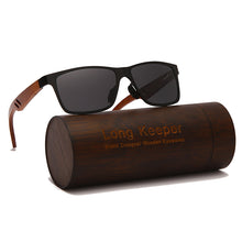 Load image into Gallery viewer, LongKeeper Polarized Square Sunglasses Men Women Rimless Sun Glasses Wood Glasses Wooden Legs Frame Mirror Lens Driving Eyewear