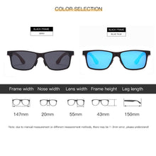Load image into Gallery viewer, LongKeeper Polarized Square Sunglasses Men Women Rimless Sun Glasses Wood Glasses Wooden Legs Frame Mirror Lens Driving Eyewear