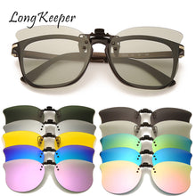 Load image into Gallery viewer, LongKeeper Polarized Sunglasses Men Clip On Sunglasses Eyewear Accessories Photochromic Driving Goggles Women Cat Eye Glasses UV