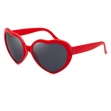 Load image into Gallery viewer, LongKeeper Popular Love Heart Shape Sunglasses Women Men Change Love Heart Lens Colorful Sun Glasses Night Eyewear UV400