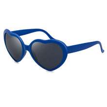 Load image into Gallery viewer, LongKeeper Popular Love Heart Shape Sunglasses Women Men Change Love Heart Lens Colorful Sun Glasses Night Eyewear UV400