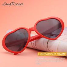 Load image into Gallery viewer, LongKeeper Popular Love Heart Shape Sunglasses Women Men Change Love Heart Lens Colorful Sun Glasses Night Eyewear UV400