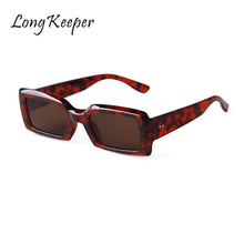 Load image into Gallery viewer, LongKeeper Rectangle Sunglasses Women Leopard Ladies Sun Glasses Retro Brand Designer Travel Eyewear UV Gafas De Sol Mujer 2023