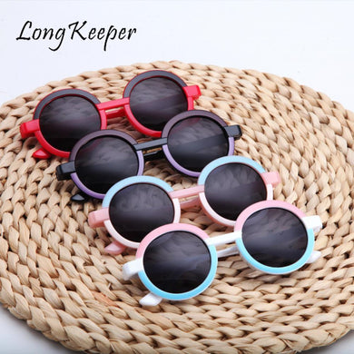 LongKeeper Small Round Kids Sunglasses Boys Girls Vintage Sun Glasses UV400 Protection Children Eyewear Lentes De Sol