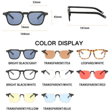 Load image into Gallery viewer, LongKeeper Square Punk Sunglasses Women Brand Design Vintage Retro Round Sun Glasses Men FemaleTransparent Eyewear