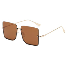 Load image into Gallery viewer, LongKeeper Square Rimless Oversized Sunglasses Half Frame Sun Glasses Women  Brand Retro Eyewear Oculos De Sol