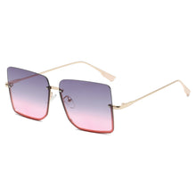 Load image into Gallery viewer, LongKeeper Square Rimless Oversized Sunglasses Half Frame Sun Glasses Women  Brand Retro Eyewear Oculos De Sol