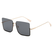 Load image into Gallery viewer, LongKeeper Square Rimless Oversized Sunglasses Half Frame Sun Glasses Women  Brand Retro Eyewear Oculos De Sol