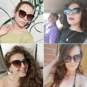 LongKeeper Sunglasses Cat Eye Women Men Sun Glasses Eyewear Eyeglasses Plastic Frame Clear Lens UV400 Shade Fashion Driving New