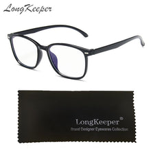 Load image into Gallery viewer, LongKeeper Ultra-light Glasses Frame Men&#39;s Square Eyeglasses Black Red Clear Lens Eye Glasses For Women Optical Frame