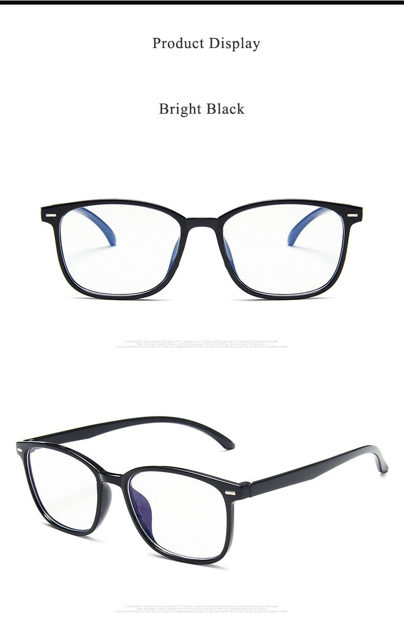 LongKeeper Ultra-light Glasses Frame Men's Square Eyeglasses Black Red Clear Lens Eye Glasses For Women Optical Frame