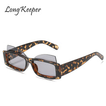 Load image into Gallery viewer, LongKeeper Unique Rectangle Sunglasses Women Men  Brand  Punk Leopard Sun Glasses Square Eyewear Shades Lunettes De Soleil