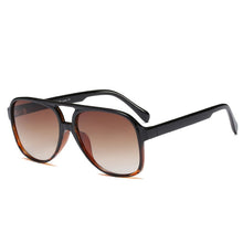 Load image into Gallery viewer, LongKeeper Vintage 70s Pilot Sunglasses Women/Men Classic Big Square Driving Goggle Black Yellow Lens Oculos De Sol Hombre