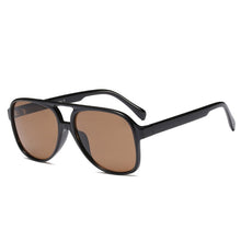Load image into Gallery viewer, LongKeeper Vintage 70s Pilot Sunglasses Women/Men Classic Big Square Driving Goggle Black Yellow Lens Oculos De Sol Hombre