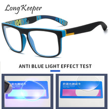 Load image into Gallery viewer, LongKeeper Vintage Anti Blue Light Glasses Women Men Square Clear Glasses Optical Eyewear Frame Transparent Lens Spectacle Frame