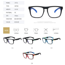 Load image into Gallery viewer, LongKeeper Vintage Anti Blue Light Glasses Women Men Square Clear Glasses Optical Eyewear Frame Transparent Lens Spectacle Frame