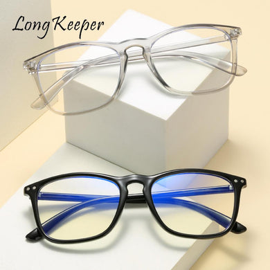 LongKeeper Vintage Square Anti Blue Light Glasses Women Optical Eyewear Frame Computer Glasses Blue Blocking Glasses Gafas UV400