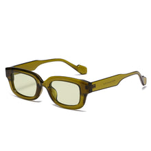 Carica l'immagine nel visualizzatore di Gallery, LongKeeper Occhiali da sole UV rettangolari lucidi vintage da donna carini Occhiali da sole per ragazze da esterno Occhiali dolci Protezione UV Occhiali classici da uomo 