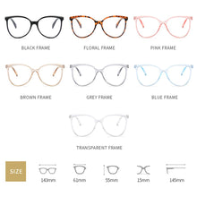 Load image into Gallery viewer, LongKeeper Women Cat Eye Anti Blue Light Glasses Eyewear Frame Blue Light Blocking Computer Glasses Clear Lens Gafas UV