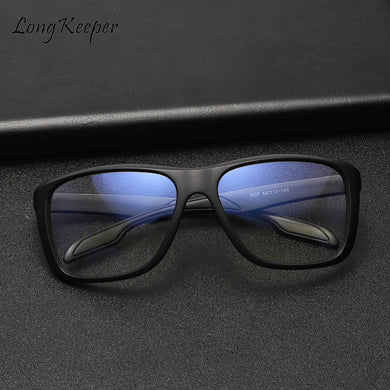 Longkeeper 2023 Anti Blue Light Glasses Men Black Big Spectacle Frame Computer Glasses Frame for Women