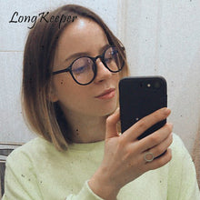Load image into Gallery viewer, Longkeeper Blue Light Blocking Glasses Women Men Clear Lens Round Eyeglasses Anti Blue Light Computer Glasses Safety Eyewear