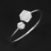 Load image into Gallery viewer, Real 925 Sterling Silver Creative North European Style Geometric Angles Design Fine Jewelry Bangles for Women