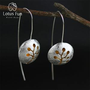 Real 925 Sterling Silver Natural Creative Handmade Fine Jewelry Passionate Cranberry Drop Earrings for Women Brincos