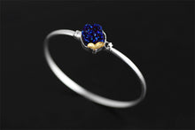 Carica l'immagine nel visualizzatore di Gallery, Vero e proprio argento sterling 925 cristallo naturale fatto a mano gioielleria raffinata bella pianta che germoglia braccialetto per le donne 